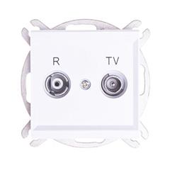 SONATA Gniazdo antenowe RTV białe przelotowe GPA-10 10dB GPA-10RP/m/00