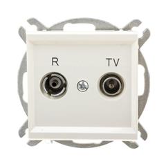 SONATA Gniazdo antenowe RTV ecru przelotowe GPA-10 10dB GPA-10RP/m/27