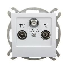 AS Podzespół gniazda końcowego RTV DATA biały GPA-GD/m/00