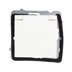AS Gniazdo pojedyncze z/u 16A IP44 z klapką ecru GPH-1GZ/m/27/w