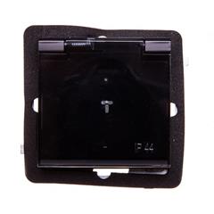 SONATA Gniazdo hermetyczne pojedyncze czarny metalik z/u 16A IP44 GPH-1RZ/m/33/d