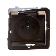 SONATA Gniazdo hermetyczne pojedyncze szampański złoty z/u 16A IP44 GPH-1RZ/m/39/d