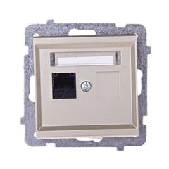 SONATA Gniazdo komputerowe pojedyncze RJ45 kat.5e szampański złoty KRONE GPK-1R/K/m/39