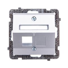 SONATA Obudowa gniazda komputerowego pojedyncze srebro mat puste GPK-1RS/p/38