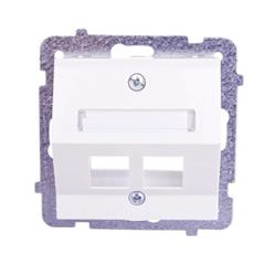 AS Obudowa gniazda komputerowego podwójnego ecru GPK-2GS/p/27