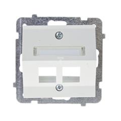 SONATA Obudowa gniazda komputerowego podwójnego ecru bez gniazd GPK-2RS/p/27