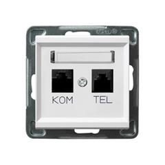 SONATA Gniazdo teleinformatyczne RJ11 RJ45 białe KRONE GPKT-R/K/m/00