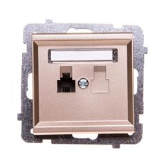 SONATA Gniazdo telefoniczne pojedyncze RJ11 szampański złoty GPT-1R/m/39