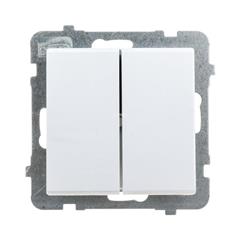 SONATA Łącznik schodowy podwójny 16AX biały IP20 ŁP-10R/m/00