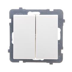 SONATA Łącznik schodowy podwójny 16AX ecru IP20 ŁP-10R/m/27