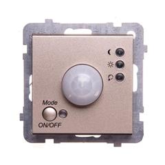 SONATA Elektroniczny czujnik ruchu 7m/136 stopni 3200W szampański złoty ŁP-16R/m/39