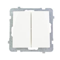 AS Przycisk podwójny zwierny ecru ŁP-17G/m/27