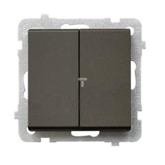 SONATA Łącznik podwójny zwierny 10AX czekoladowy metalik IP20 ŁP-17R/m/40