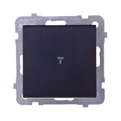 SONATA Łącznik jednobiegunowy 16AX czarny metalik IP20 ŁP-1R/m/33