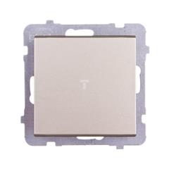 SONATA Łącznik jednobiegunowy 16AX szampański złoty IP20 ŁP-1R/m/39