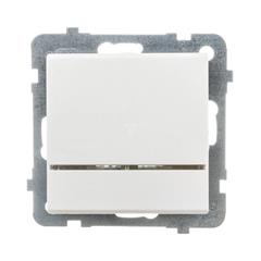 SONATA Łącznik jednobiegunowy 16AX ecru IP20 z podświetleniem ŁP-1RS/m/27