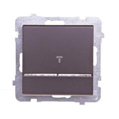 SONATA Łącznik jednobiegunowy 16AX czekoladowy metalik IP20 z podświetleniem ŁP-1RS/m/40