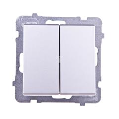 SONATA Łącznik świecznikowy 16AX srebro mat IP20 ŁP-2R/m/38