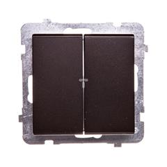 SONATA Łącznik świecznikowy 16AX czekoladowy metalik IP20 ŁP-2R/m/40