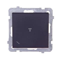 SONATA Łącznik schodowy pojedynczy 16AX czarny metalik IP20 ŁP-3R/m/33