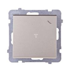 SONATA Łącznik schodowy pojedynczy 16AX szampański złoty IP20 ŁP-3R/m/39