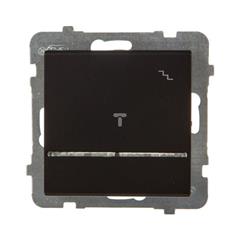 SONATA Łącznik schodowy pojedynczy 16AX czarny metalik IP20 z podświetleniem ŁP-3RS/m/33