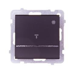 SONATA Łącznik krzyżowy 16AX czarny metalik IP20 z podświetleniem ŁP-4RS/m/33