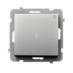 SONATA Przycisk /światło/ 10AX srebro mat IP20 ŁP-5R/m/38