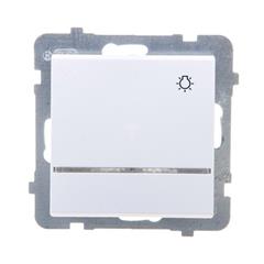 SONATA Przycisk światło 10AX biały IP20 z podświetleniem ŁP-5RS/m/00