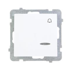 AS Przycisk dzwonek z podświetleniem biały ŁP-6GS/m/00