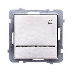 SONATA Przycisk dzwonek 10AX stal inox IP20 z podświetleniem ŁP-6RMS/m/37