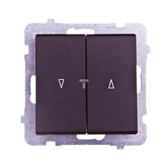 SONATA Łącznik żaluzjowy 10AX 2200W czarny metalik ŁP-7R/m/33