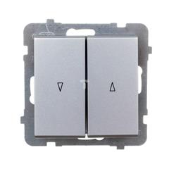 SONATA Łącznik żaluzjowy 10AX 2200W srebro mat ŁP-7R/m/38