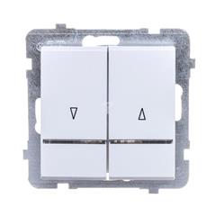 SONATA Łącznik żaluzjowy 10AX 2200W biały z podświetleniem ŁP-7RS/m/00