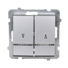 SONATA Łącznik żaluzjowy 10AX 2200W srebro mat z podświetleniem ŁP-7RS/m/38