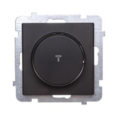 SONATA Ściemniacz przyciskowo-obrotowy 40-400W czarny metalik ŁP-8R/m/33