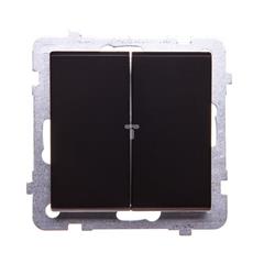 SONATA Łącznik schodowy i jednobiegunowy 16AX czarny metalik IP20 ŁP-9R/m/33