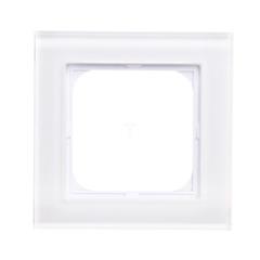 SONATA Ramka pojedyncza białe szkło pozioma i pionowa R-1RG/31