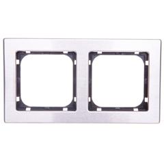 SONATA Ramka podwójna stal inox pozioma i pionowa metal R-2RM/37