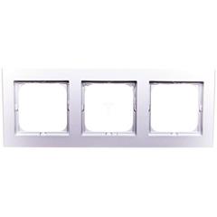 SONATA Ramka potrójna srebro mat pozioma i pionowa R-3R/38