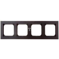 SONATA Ramka poczwórna czarny metalik pozioma i pionowa R-4R/33