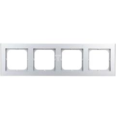 SONATA Ramka poczwórna srebro mat pozioma i pionowa R-4R/38