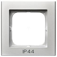 SONATA Ramka pojedyncza srebro mat pozioma i pionowa IP44 RH-1R/38