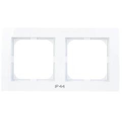 AS Ramka podwójna do łączników IP44 biała RH-2G/00