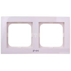 AS Ramka podwójna do łączników IP44 ecru RH-2G/27