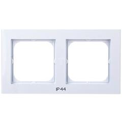 SONATA Ramka podwójna biała pozioma i pionowa IP44 RH-2R/00