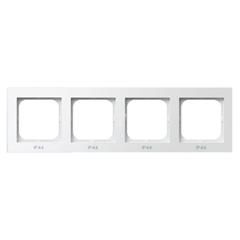 SONATA Ramka poczwórna biała pozioma i pionowa IP44 RH-4R/00