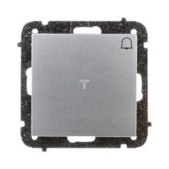 Sentia Przycisk zwierny “dzwonek“ 10A srebrny połysk 1414-56