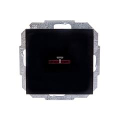Sentia Łącznik pojedynczy 10A z podświetleniem czarny połysk 1423-58