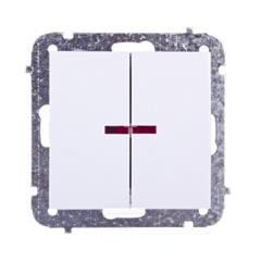 Sentia Łącznik świecznikowy 10A z podświetleniem biały 1424-10